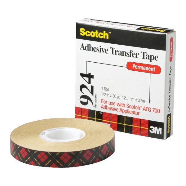 Scotch General Purpose Transfer Tape, 1/2"W X 1,296"L, Clear