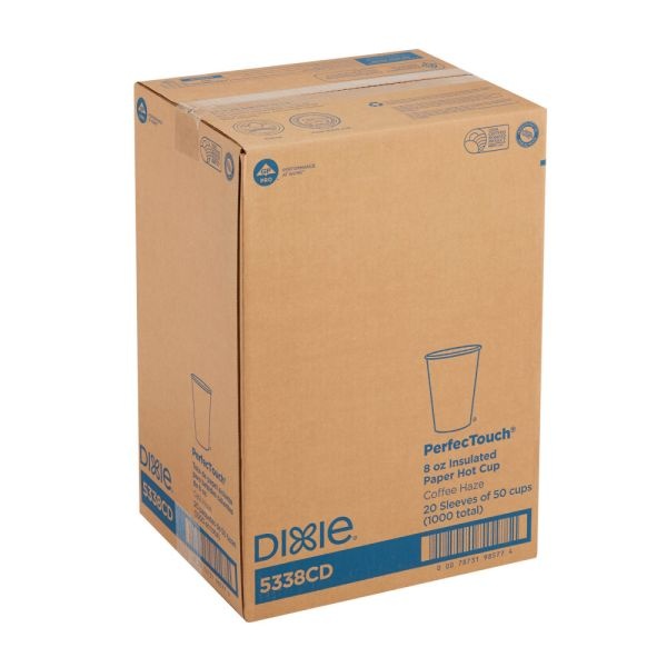Dixie Perfectouch 8 Oz Insulated Paper Hot Coffee Cups By Gp Pro