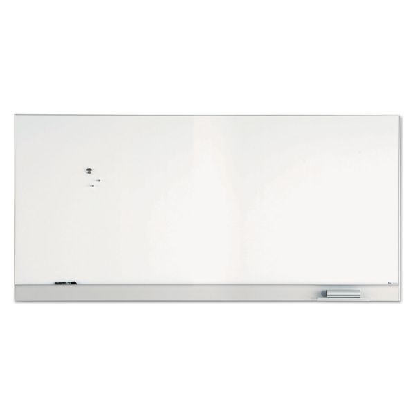 Iceberg Polarity Magnetic Dry Erase White Board, 96 X 46, White Surface, Silver Aluminum Frame