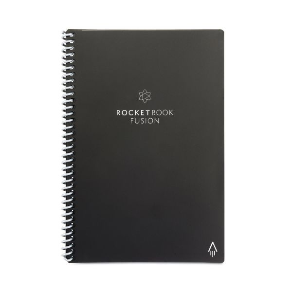 Rocketbook Fusion Smart Notebook, Seven Assorted Page Formats, Black Cover, (21) 8.8 X 6 Sheets