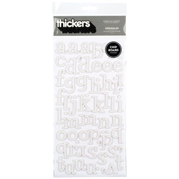Thickers Chipboard Glitter Stickers 2/Pkg