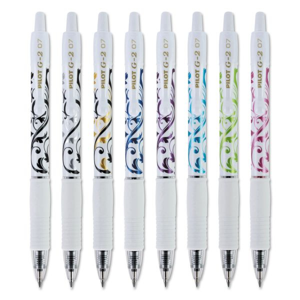 Pilot® G2 Neon Gel Pen, Retractable, Fine 0.7 Mm, Assorted Neon Ink And  Barrel Colors, 5/Pack