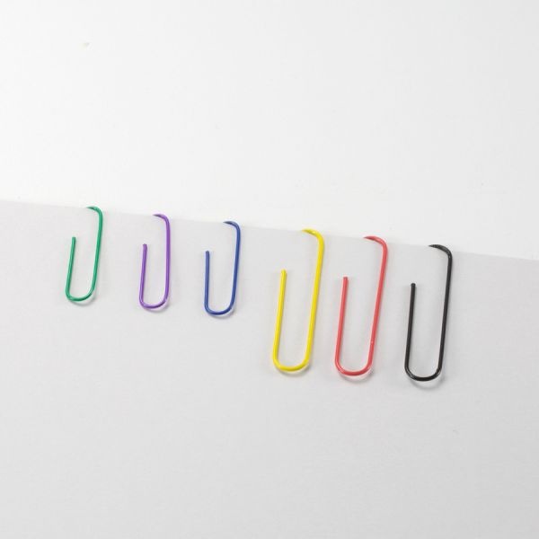 Officemate Giant #2 Plastic-Coated Paper Clips