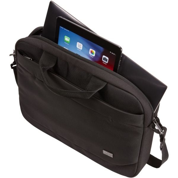 Case Logic Advantage Adva-114 Carrying Case (Attaché) For 10.1" To 14" Notebook, Tablet Pc, Pen, Electronic Device, Cord - Black
