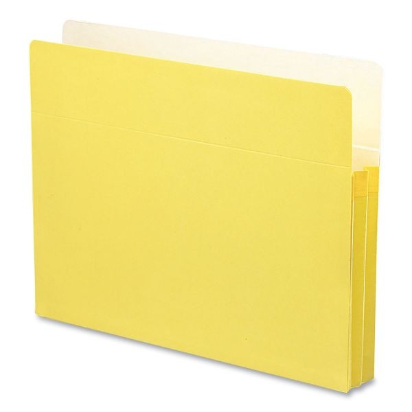 Smead Colored File Pockets, 1.75" Expansion, Letter Size, Yellow