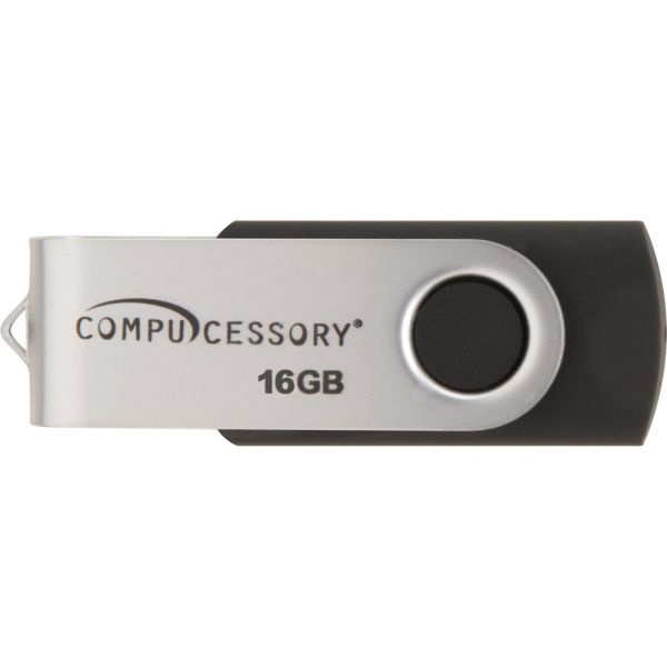 Compucessory Password Protected Usb Flash Drives - 16 Gb - Usb 2.0 - 12 Mb/S Read Speed - 5 Mb/S Write Speed - Aluminum - 1 Year Warranty - 1 Each