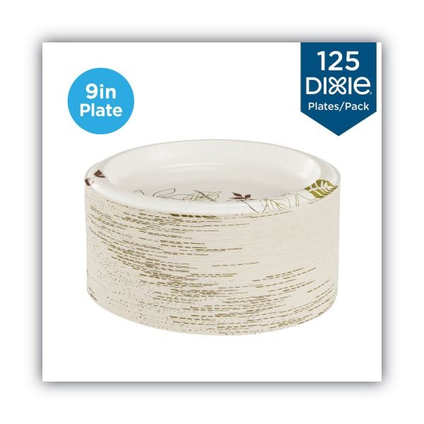 Dixie Paper Plates, 8-1/2", Pathways Design, Pack Of 125 Plates