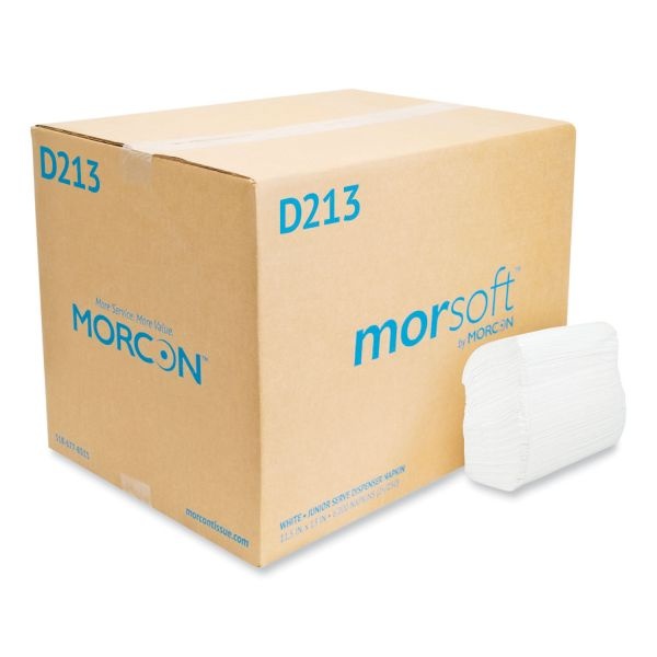 Morcon Tissue Morsoft Dispenser Napkins, 1-Ply, 11.5 X 13, White, 250/Pack, 24 Packs/Carton
