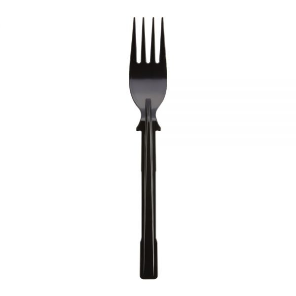 Smartstock T-Series Disposable Cutlery Refills, Polystyrene Forks, Black, 40 Forks Per Refill, Box Of 24 Refills
