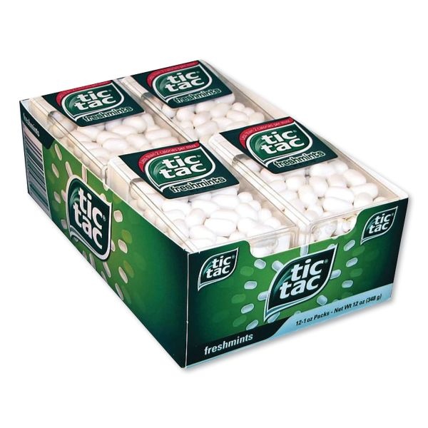 Tic Tac Breath Mints, Freshmint, 1 Oz Bottle, 12 Bottles/Box