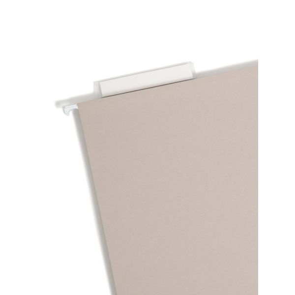 Smead Tuff Hanging Box Bottom Folder With Easy Slide? Tab, 2" Expansion, 1/3-Cut Sliding Tab, Letter Size, Steel Gray, Box Of 18
