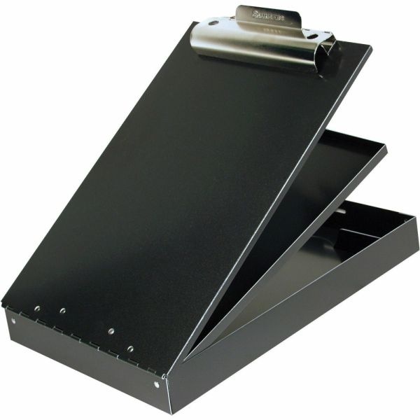 Saunders Cruiser Mate Aluminum Storage Clipboard, 1.5" Clip Capacity, Holds 8.5 X 11 Sheets, Black