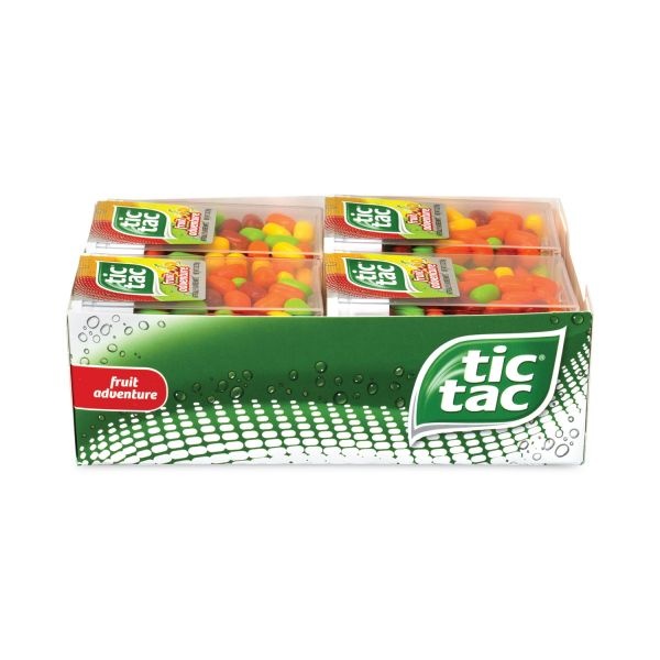 Tic Tac Fruit Adventure Mints, 1 Oz Flip-Top Dispenser, 12/Carton