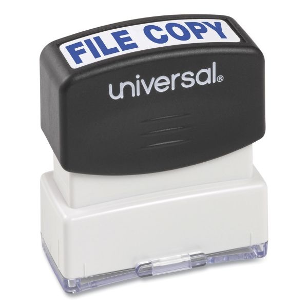 Universal Message Stamp, File Copy, Pre-Inked One-Color, Blue