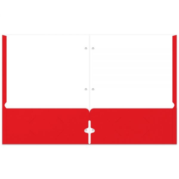 2-Pocket School-Grade Paper Folder, Letter Size, Red