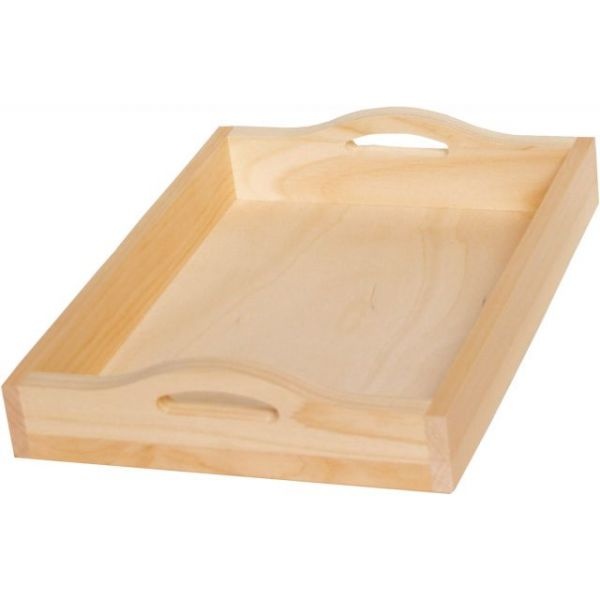 Pine Serving Tray W/Handles