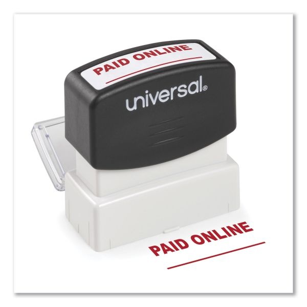 Universal Message Stamp, Paid Online, Pre-Inked One-Color, Red