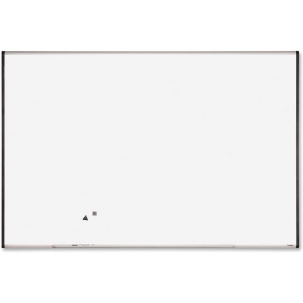 Lorell Signature Series Magnetic Unframed Dry-Erase Whiteboard, 72" X 48", Ebony/Silver Metal Frame