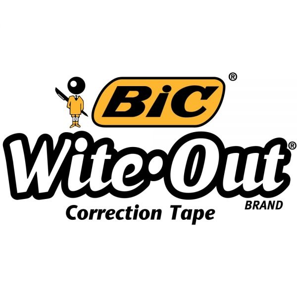 Bic Wite-Out Ez Correct Correction Tape, Non-Refillable, Blue Applicator, 0.17" X 472"