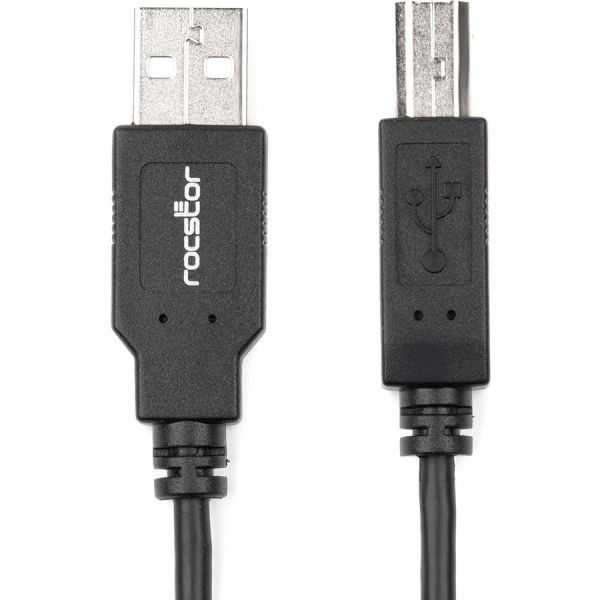 Rocstor Premium High Speed Usb 2.0 - 6 Ft Usb Cable - 4 Pin Usb Type A (M) - 4 Pin Usb Type B (M) - 1.8 M (Usb / Hi-Speed Usb ) - Type A Male - Type B Male - For Printers, Scanners Or External Usb Hard Drives - 6Ft Cable M/m