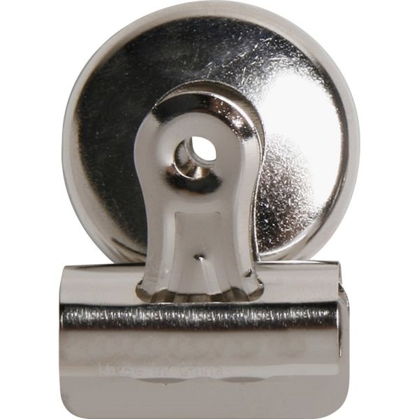 Sparco Bulldog Magnetic Clip, Size 1, 1 1/4" Wide, 3/8" Capacity, Silver