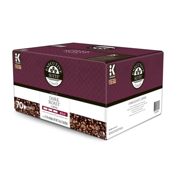 Executive Suite Coffee Single-Serve Coffee K-Cup, Dark Roast, Carton Of 70