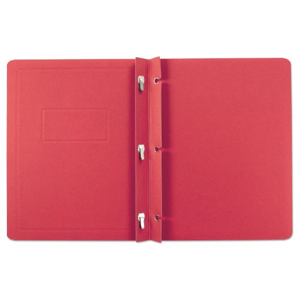 Oxford Report Cover, Three-Prong Fastener, 0.5" Capacity, 8.5 X 11, Red/Red, 25/Box
