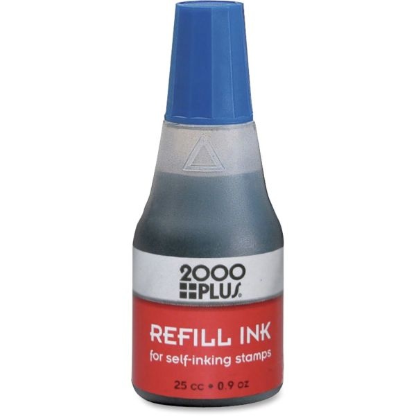 2000 Plus Self-Inking Stamp Refill Ink, 1 Oz, Blue