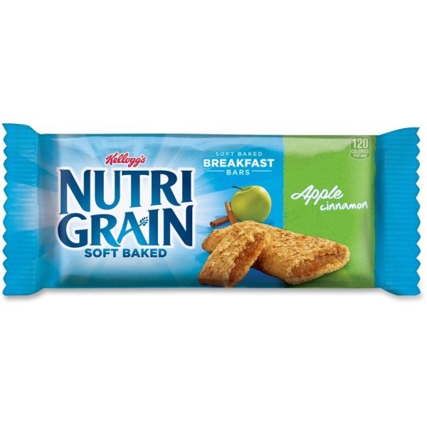 Kellogg's Nutri-Grain Bars, Apple Cinnamon, 1.3 Oz, Box Of 16