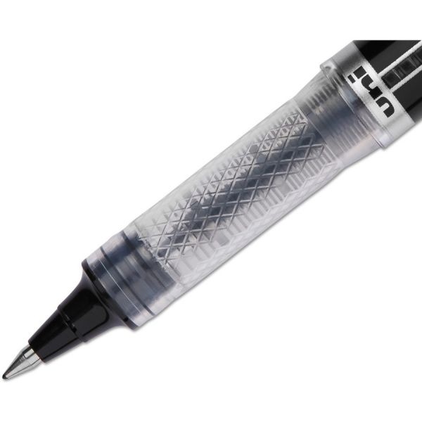 Uniball Vision Elite Hybrid Gel Pen, Stick, Extra-Fine 0.5 Mm, Black Ink, Black/Clear Barrel