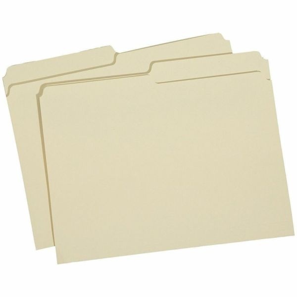 Skilcraft File Folders, 1/2 Cut, Letter Size, 30% Recycled, Manila, Pack Of 100 (Abilityone 7530-00-281-5945)