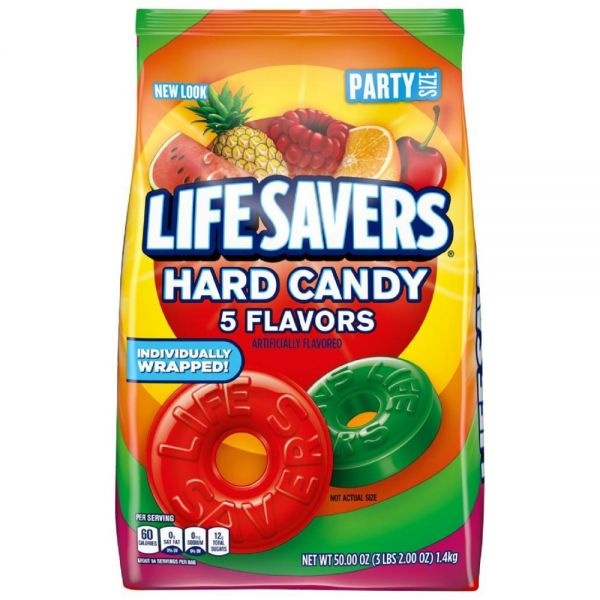 Life Savers Hard Candy 5-Flavor Party Size Bag, 50 Oz
