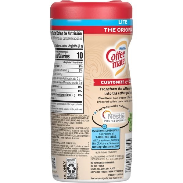 Nestle Coffee-Mate Powdered Creamer Canister, Original Lite, 11 Oz