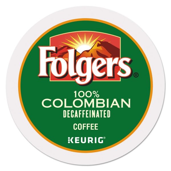 Folgers 100% Colombian Decaf Coffee K-Cups, Medium-Dark Roast, 24/Box