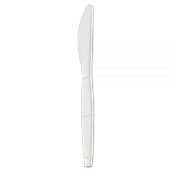 Dixie Smartstock Plastic Cutlery Refill, Knife, 6.3", Series-B Mediumweight, White, 40/Pack, 24 Packs/Carton