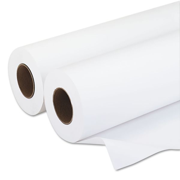 Iconex Amerigo Wide-Format Paper, 3" Core, 20 Lb Bond Weight, 36" X 500 Ft, Smooth White, 2/Pack