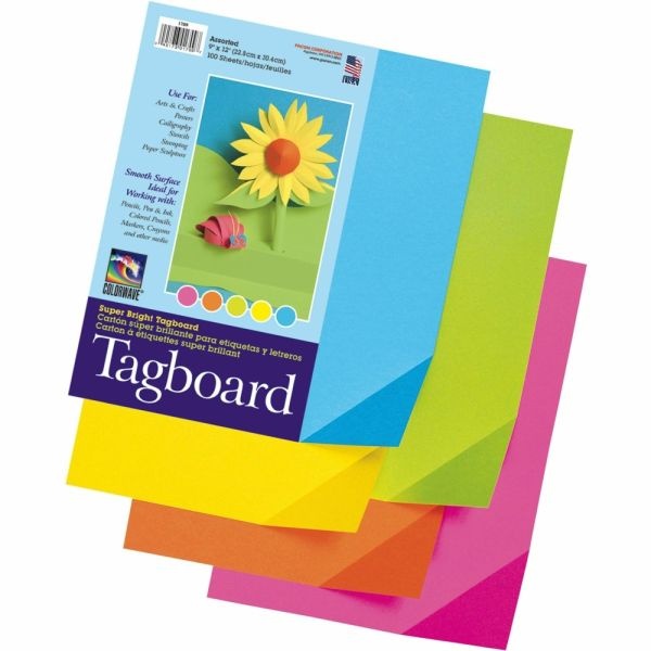 Premium Tagboard Assrtmnt 8.5x11in Brights Assrtd 10 Colors 50 Sheets