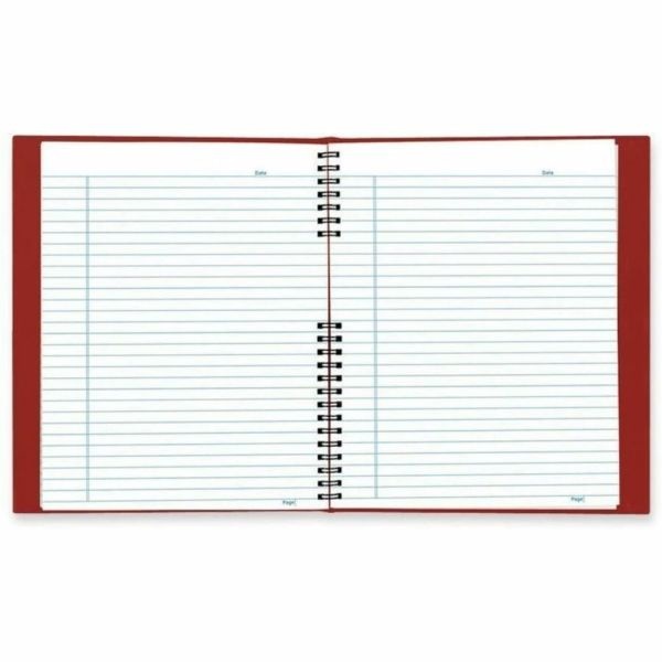 Blueline Notepro 50% Recycled Notebook, 8 1/2" X 11", College Ruled, 100 Sheets, Lizard-Like Red