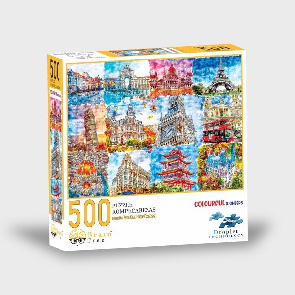 Brain Tree Jigsaw Puzzle 500/Pkg 19.5"X14.5"