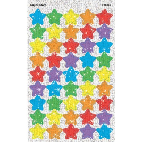 Trend Sparkle Stickers, Large Super Stars, Pack Of 160