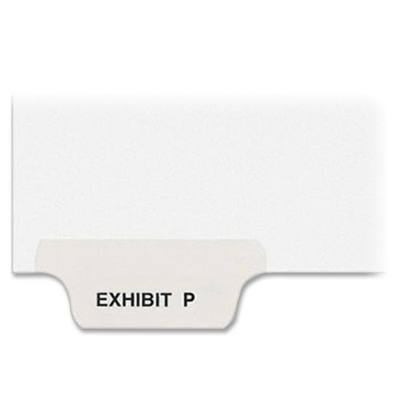 Avery-Style Preprinted Legal Bottom Tab Dividers, 26-Tab, Exhibit P, 11 X 8.5, White, 25/Pack