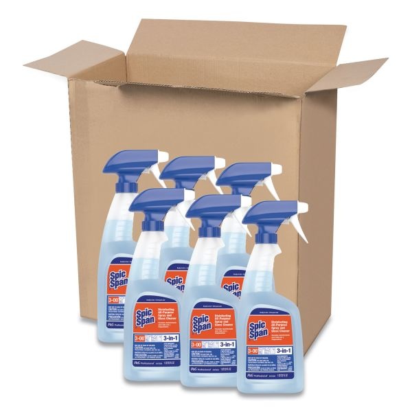 Spic And Span Disinfecting All-Purpose Spray And Glass Cleaner, Fresh Scent, 32 Oz Spray Bottle, 6/Carton