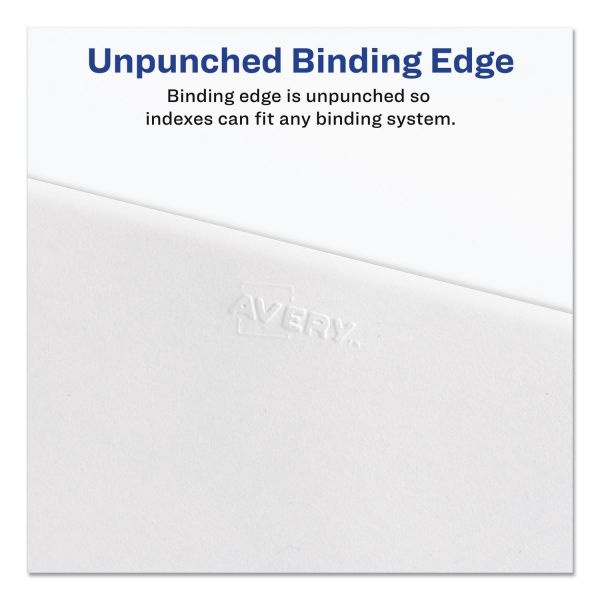 Avery Preprinted Legal Exhibit Side Tab Index Dividers, Allstate Style, 26-Tab, A To Z, 11 X 8.5, White, 1 Set, (1700)