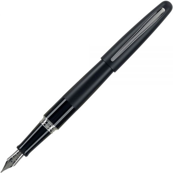 Pilot Mr Fountain Pen, Metropolitan Collection, Classic Design, Medium Nib, Black Barrel, Black Ink