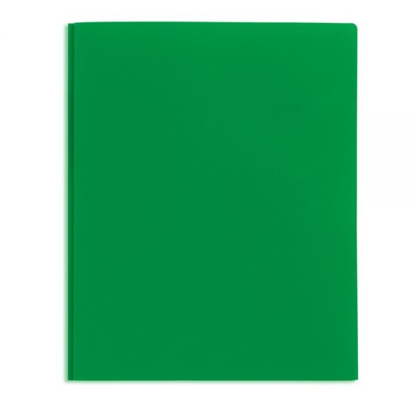 2-Pocket School-Grade Poly Folders With Prongs, 8-1/2" X 11", Assorted Colors, Pack Of 36