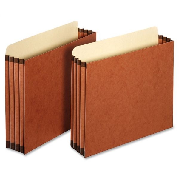 Pendaflex File Cabinet Pockets, 3.5" Expansion, Legal Size, Redrope, 10/Box