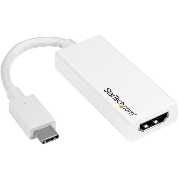 Usb-C To Hdmi Adapter - White - 4K 60Hz - Thunderbolt 3 Compatible - Usb-C Adapter - Usb Type C To Hdmi Dongle Converter