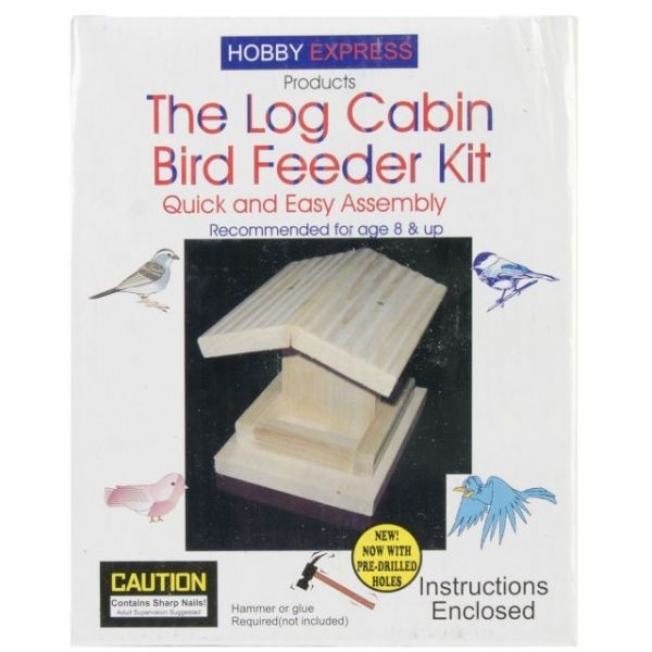 Hobby Express Lob Cabin Bird Feeder Kit