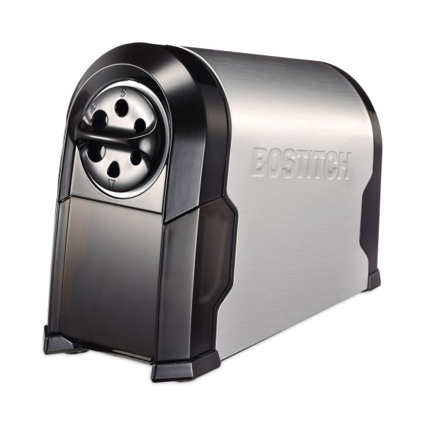 Bostitch Super Pro Glow Commercial Electric Pencil Sharpener, Ac-Powered, 6.13 X 10.63 X 9, Black/Silver