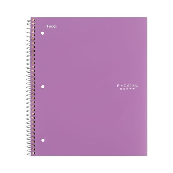 Five Star Wirebound Notebook, 1-Subject, Medium/College Rule, Assorted Cover Colors, (100) 11 X 8.5 Sheets, 6/Pack